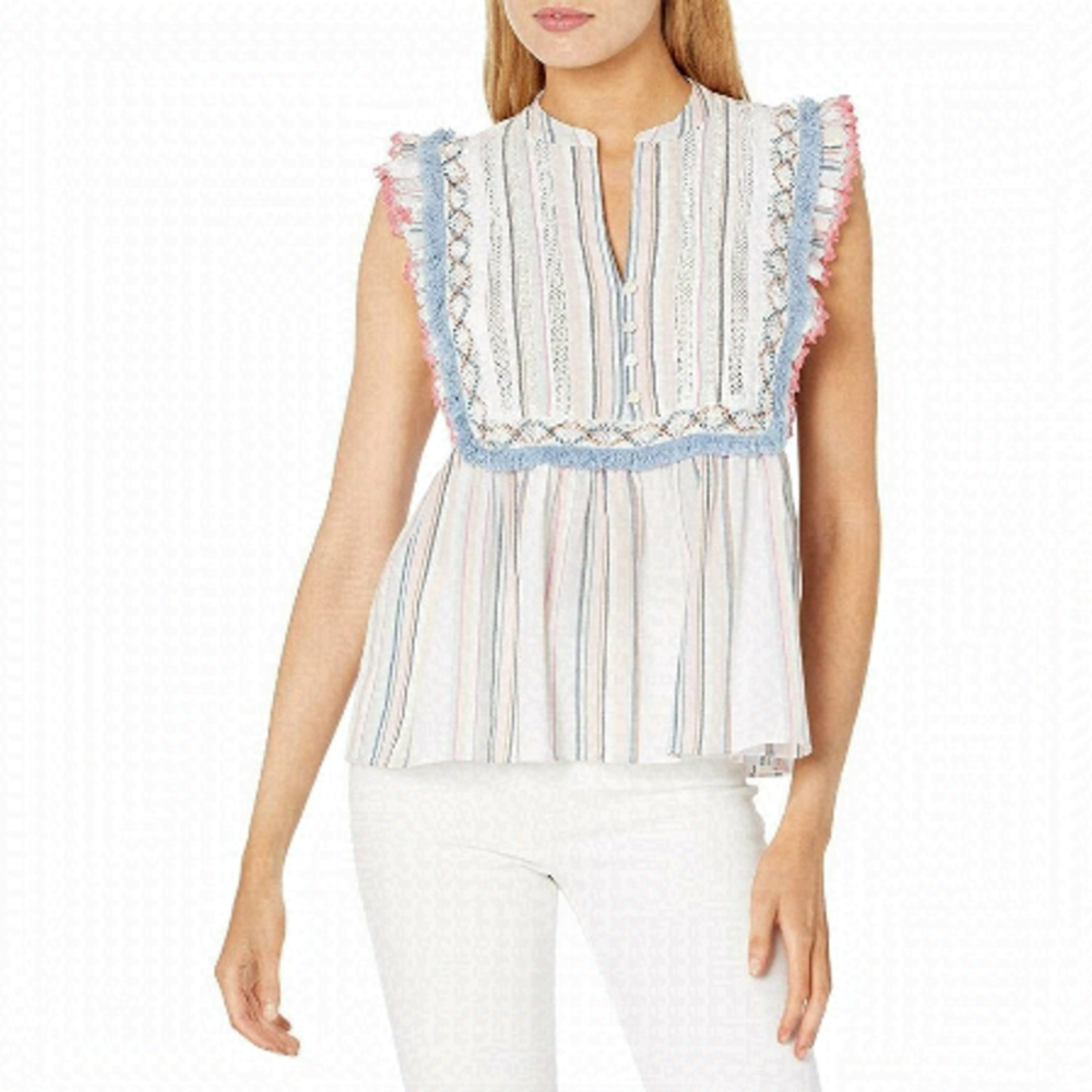 Ella Moss Women's Natalia Babydoll Styled Sleeveless Top Size S